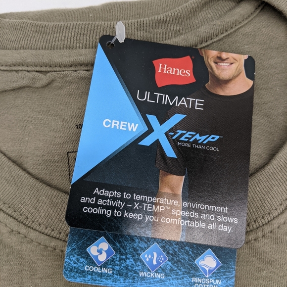 Hanes XTemp Short sleeve shirts Large - Picture 2 of 3